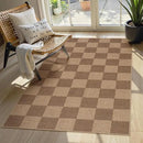 Lahome Checkered Easy Jute Entryway Rug, Washable Rugs 3x5 for Living Room Farmhouse Carpet, Non Slip Indoor Outdoor Door Mat Checkerboard Throw Carpet for Entry Patio Guestroom Deck by CozyNest Decor