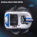 Aosom Toddler Bumper Car, 360° Rotation 6V Kids Electric Ride on Bumper Car with EVA Bumper Edges, Twins Motor, Songs, Horn, LED Lights, Safety Belt for 18-48 Months, White by TinyTreasures Baby Boutique