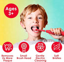 Brusheez Kids’ Electric Toothbrush Set - Safe & Effective for Ages 3+ - Parent Tested & Approved with Gentle Bristles, 2 Brush Heads, Rinse Cup, 2-Minute Timer, & Storage Base (Pepper The Dino) by TinyTreasures Baby Boutique