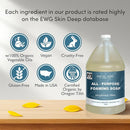 SoCal Suds & Company 128oz Certified Organic Foaming Hand & Body Wash - Gentle Natural Body,Baby & Face Wash for Sensitive Skin, Moisturizing All-Purpose Foaming Soap & More - Fragrance Free by TinyTreasures Baby Boutique