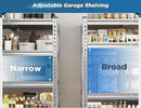 REIBII Garage Shelving, 4 Tier Storage Shelves Load 2000LBS, Adjustable Garage Shelving Heavy Duty, Metal Shelves Unit for Basement, Warehouse, 48" W x 60" H x 18" D, Galvanized by CozyNest Decor