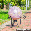 VCUTEKA Gazing Ball, Iridescent Crackled Glass Mosaic Gazing Balls Sphere for Garden Lawn Outdoor Ornament Yard Decorative, 10-Inch, Pink by CozyNest Decor