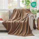 EMME Cotton Muslin Throw Blanket Couch Breathable Gauze Blanket Soft Lightweight Blankets Adults (Brown, 50"x60") by CozyNest Decor