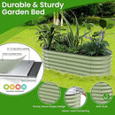 5x2x1.4 Ft Raised Garden Bed, Planter Box Outdoor with Rubber Edge Zinc-Aluminum-Magnesium Stainless Steel Durable Metal Garden Beds Kit for Vegetables, Flowers, Herbs and Succulents, Light Green by GreenHaven Gardens