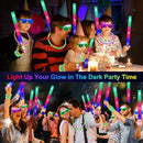 150 PCS Glow in the Dark Party Supplies, 16 Foam Sticks, 16 LED Glasses, 100 Glow Sticks and 18 Finger Lights for Neon Party, Wedding, Birthday, Concert, New Year, Carnivals, Raves by TinyTreasures Baby Boutique