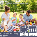 Extra Large Picnic Blanket 80''x 60'' Picnic Mat Waterproof Sand Proof Foldable for Beach, 5-Layer Outdoor Blanket for 6 to 8 Adults,Camping Lawn Hiking Travel Park Music Festival Wedding Mats(Gray) by TinyTreasures Baby Boutique