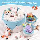 Large Baby Basket Toy Storage 3 Pack, (20"x13.8") Woven Baby Laundry Basket Blanket Basket, Stuffed Animal Storage, Baby Gift Basket Empty, Toy Basket for Kids, Dog, Cat. by TinyTreasures Baby Boutique