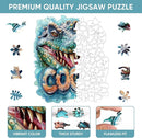 Wooden Puzzles for Adults, Cool Crocodile Jigsaw Puzzles 200 Pieces Animal Unique Shaped Wood Cut Puzzle Gifts for Adults and Kids, Family Puzzle Games by TinyTreasures Baby Boutique