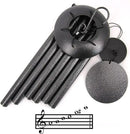Sympathy Memorial Wind Chimes, 36' with 6 Metal Tubes, Outdoor Deep Tone for Garden, Christmas Hanging Decor - Black Grey by CozyNest Decor