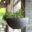 LA JOLIE MUSE Large Hanging Planters for Indoor Outdoor Plants, Hanging Flower Pots Marble Pattern (13.2 Inch,Set of 2) by CozyNest Decor