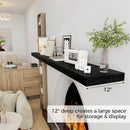 Fun Memories 72 Inch Floating Shelf, 12 Inch Deep Wall Shelf for Fireplace Mantel, Deep Storage Shelves for Home & Office, Wall Shelves with Invisible Bracket, Black, Set of 1 by CozyNest Decor