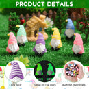 100 Pcs Luminous Mini Gnomes Figurines Fairy Glow in Dark Garden Miniature Gnome Figurines Decor Funny Poses Garden Yard Home Patio Lawn Backyard Hide See DIY Craft by GreenHaven Gardens