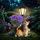 Solar Cat Outdoor Statues, Garden Sculptures with Flowerpot Decor & Solar Lantern for Yard Art Lawn Ornaments Porch Patio Balcony - Idea Gifts for Women Mom Grandma by GreenHaven Gardens