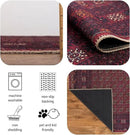 Keen Home Design 2x10 Rug - Machine Washable Runner with Non-Slip Backing, Ideal for Hallway, Entryway, Kitchen, Laundry Room - Vintage, Easy Clean, Durable, Low Pile Rug - (2'6" x 10') by CozyNest Decor