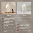 Vitruvi Stone Diffuser, Ceramic Ultrasonic Essential Oil Diffuser for Aromatherapy | Ceramic Diffuser, Diffusers for Home, Oil Diffuser, Room Decor | Black, 90ml Capacity by TinyTreasures Baby Boutique