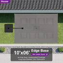 PURPLE LEAF 10' X 6.5' Left-right Tilting Outdoor Patio Umbrella Swivel Offset Cantilever Heavy Duty Rectangle Aluminum Umbrella with UV Resistant for Deck Pool Patio Backyard, Ash Mocha