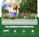 Land Guard Galvanized Raised Garden Bed with Legs, 96×24×32in Raised Garden Beds Outdoor with Drainage Holes, Planter Boxes Outdoor for Backyard, Patio, Balcony, 800lb Capacity, Silver by GreenHaven Gardens