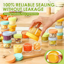 DRKIO 20 Pack Glass Baby Food Storage Containers 4 Oz Baby Food Jars with Lids Baby Food Maker Microwave Dishwasher Freezer Safe 100% Leak-Proof BPA Free by TinyTreasures Baby Boutique