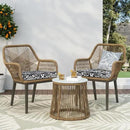 Favoyard Outdoor Chair Cushion 24 x 24 x 4 In Waterproof Pattern Fade Resistant Cushions for Patio Furniture with Removable Cover Attach Straps 28D Foam Insert Cushions Pads for Seat Sofa Couch 2 Pack by GreenHaven Gardens