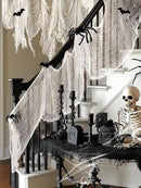 Biubee 5Pcs Halloween White Creepy Cloth- Spooky Gauze Fabric Cloth for Haunted Horror House Halloween Party Doorway Outdoors Decoration (30" ×72") by CozyNest Decor