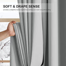 NICETOWN Blackout Curtains for Kitchen, Thermal Insulated Short Curtains for Living Room Window Blinds, Grommet Room Darkening Smart Plylux Curtians for Bedroom, 52 x 63 inch, 1 Pair, Silver Grey by TinyTreasures Baby Boutique