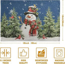 Blue Snowman Christmas Placemats Set of 4 Xmas Tree Cardinal Snowflakes Linen Table Mats Seasonal Winter Holiday Place Mats Washable Placemat for Party Kitchen Dining Outdoor Indoor Decor by CozyNest Decor