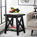 Black End Table, 2-Tier End Tables Living Room, Wood Side Table, Modern Side Table by CozyNest Decor