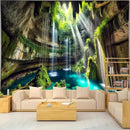 BSFHH Nature Tapestry Forest Tree Sea Cave Wall Hanging, Stream Through Rainforest Landscape Wall Art Tapestry for Bedroom Living room (Fall, 90"×70", Unframed) by CozyNest Decor