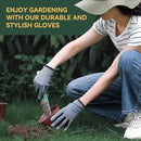 OZERO Women Leather Work Gloves: Touch Screen | Deerskin Garden Gloves with Grip | Ideal for Yard Work, Daily Tasks, Driving by GreenHaven Gardens