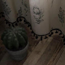 Sutuo Home Boho Curtain with Handmade Tassels, Rod Pocket Window Treatment Vintage Rustic Bohemian French Farmhouse Semi-Blackout Print Drape for Bedroom, 1 Panel 59" W x 84" L,Grey Floral by CozyNest Decor
