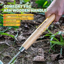 Berry&Bird Triangle Hand Hoe, 15.2'' Winged Weeder Garden Hoes with Short Wood Handle, Gardener Stainless Steel Warren Hoe, Garden Weeder Hoe Tool for Quickly Weeding, Edging and Gardening Tools by GreenHaven Gardens