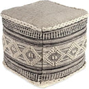 REDEARTH · Tufted Pouf Ottoman with Filler Textured Storage Cube Bean Bag Pouffe Footrest for Living Room, Bedroom, Nursery, Kidsroom; 100% Cotton (17.5"X17.5"X17.5", Diamond Virgule) by CozyNest Decor