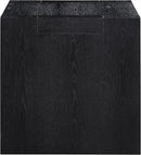 Steve Silver Furniture Aubrey Black End Table, Living Room/Bedroom, Contemporary/Modern Design, Bottom Storage Shelf, Chair Side/Media Table, 24'L x 24" W x 24" H, Black by CozyNest Decor