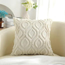 decorUhome Fall Throw Pillow Covers 22x22 Inch Set of 2, Soft Plush Decorative Faux Fur Beige Solid Couch Pillow Covers, Accent Farmhouse Neutral Square Euro Pillow Cases for Sofa Bed Living Room by CozyNest Decor