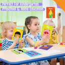 110 PCS Early Learning Flashcards, Double Sided Cards- Alphabet, Numbers, Foods, Animals, Shapes, Colors, Home Object with 4 Reclosable Rings, Learning Tool for Pre-K Kindergarten Toddlers by TinyTreasures Baby Boutique