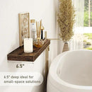 Fun Memories Floating Shelves Wall Shelf 24 inches Long, Farmhouse Bathroom Shelves Bedroom Kitchen Living Room Shelf Wall Mounted, 24 x 6.7 x 1.4 inch Set of 3, Rustic Brown by CozyNest Decor