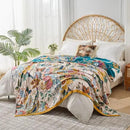 Boho Throw Blanket, Reversible Cotton Bohemian Tapestry Hippie Room Decor Double Sided, 100 Cotton King Size Bed Throw, Lightweight Summer Blanket for Travel, Sofa, Picnic,90"x98" by CozyNest Decor