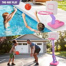 Super Joy Toddler Girl Basketball Hoop - Adjustable Kids Ball Hoop Set for Indoor - Portable Pink Mini Basketball Goal Outdoor Outside Pool Sport Toys Gifts for Baby Boys Age 1-3 2-4 3-5 by TinyTreasures Baby Boutique
