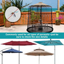 ShowyLive 12x12 Patio Umbrella Mosquito Netting with Zipper 4 Doors & 8 Weight Bag - Adjustable Polyester Mesh Bug Screen for Outdoor Umbrellas, Garden, Patio Tables (Black) by GreenHaven Gardens
