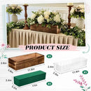 Dandat 1 Set Wood Boxes for Centerpieces Rectangle Wooden Planter Box Rustic Wood Planter with Removable Plastic Liner Floral Foam Blocks for Centerpieces Home Wedding Garden Decor (12x4 Inch) by GreenHaven Gardens