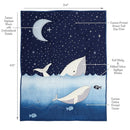 Lambs & Ivy Bubbles & Squirt 3-Piece Whale/Ocean Aquatic Baby Crib Bedding Set by TinyTreasures Baby Boutique