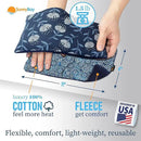 SunnyBay Small Microwave Heating Pad, Microwavable Versatile Heated Neck and Shoulder Wrap for Back Pain and More, Moist Heat Cotton-Fleece Pad, 6x11 Inches, Whispy and Royal Flower, Pack of 2 by CozyNest Decor