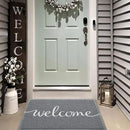 FireProof Outdoor Indoor Welcome Mat, Long-lasting Non-Slip and Easy to Clean Rectangular Entrance Mat, Grey (30 x 17.5) For High Traffic Areas by CozyNest Decor