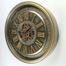 32'' Inch Real Moving Gear Wall Clock Ireland Line (Brass Antique, 32 inches (80 cm)) by CozyNest Decor