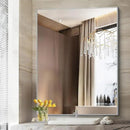 Silver Bathroom Mirror, 48"X36" Rectangle Mirrors for Wall Metal Frame, Bathroom Rectangular Mirror Modern Wall Mirror for Bedroom Living Room, Hangs Horizontal or Vertical by CozyNest Decor