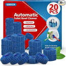 USKICH Toilet Bowl Cleaner Tablets 20 PACK, Bathroom Automatic Toilet Tank Blue Cleaners with Bleach, Slow-Releasing Household Toilet Cleaners for Deodorizing, Descaling, against Tough Stains by CozyNest Decor