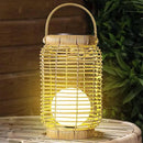 Solar Lantern Outdoor Waterproof，Large Natura Rattan Solar Lantern Hanging with Handle, Solar Powered Decorative Table Lamp for Gardens ，Patio,Yard,Porch,Trees,Lawn,Pathway Home Decoration，12Inch by GreenHaven Gardens