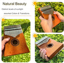 Kalimba Thumb Piano 17 Keys, Portable Mbira Finger Piano Gifts for Kids and Adults Beginners Wood by TinyTreasures Baby Boutique