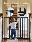 Babelio Baby Gate for Doorways and Stairs, 26-40" Auto Close Dog Gate, Easy-Install Pressure Mounted Satey Door, No Drilling Safety Gate for Child and Pets, Pressguard, Black by TinyTreasures Baby Boutique
