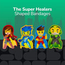 BioSwiss Bandages, Super Healers Superhero Shaped Self Adhesive Bandage, Latex Free Sterile Wound Care, Fun First Aid Kit Supplies for Kids and Adults, 50 Count by TinyTreasures Baby Boutique
